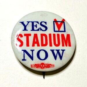 Very RARE 1968 “YES STADIUM NOW” Seattle Pilots baseball pinback celluloid 1.25”